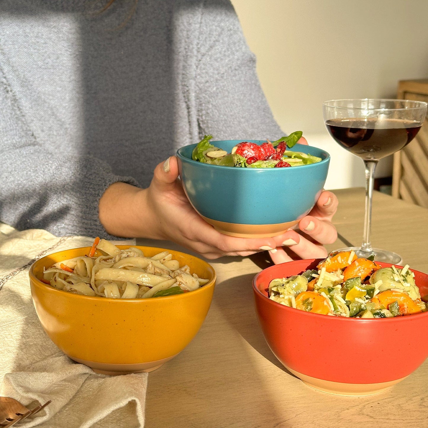 MORA CERAMICS Kitchen & Dining Small Dessert Bowls - 16oz - Artisan