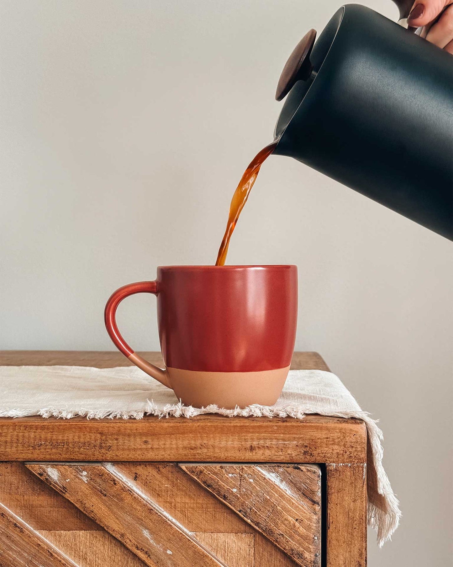 MORA CERAMICS Kitchen & Dining Latte Mug Set of 4 - 16oz - Marina Artisan