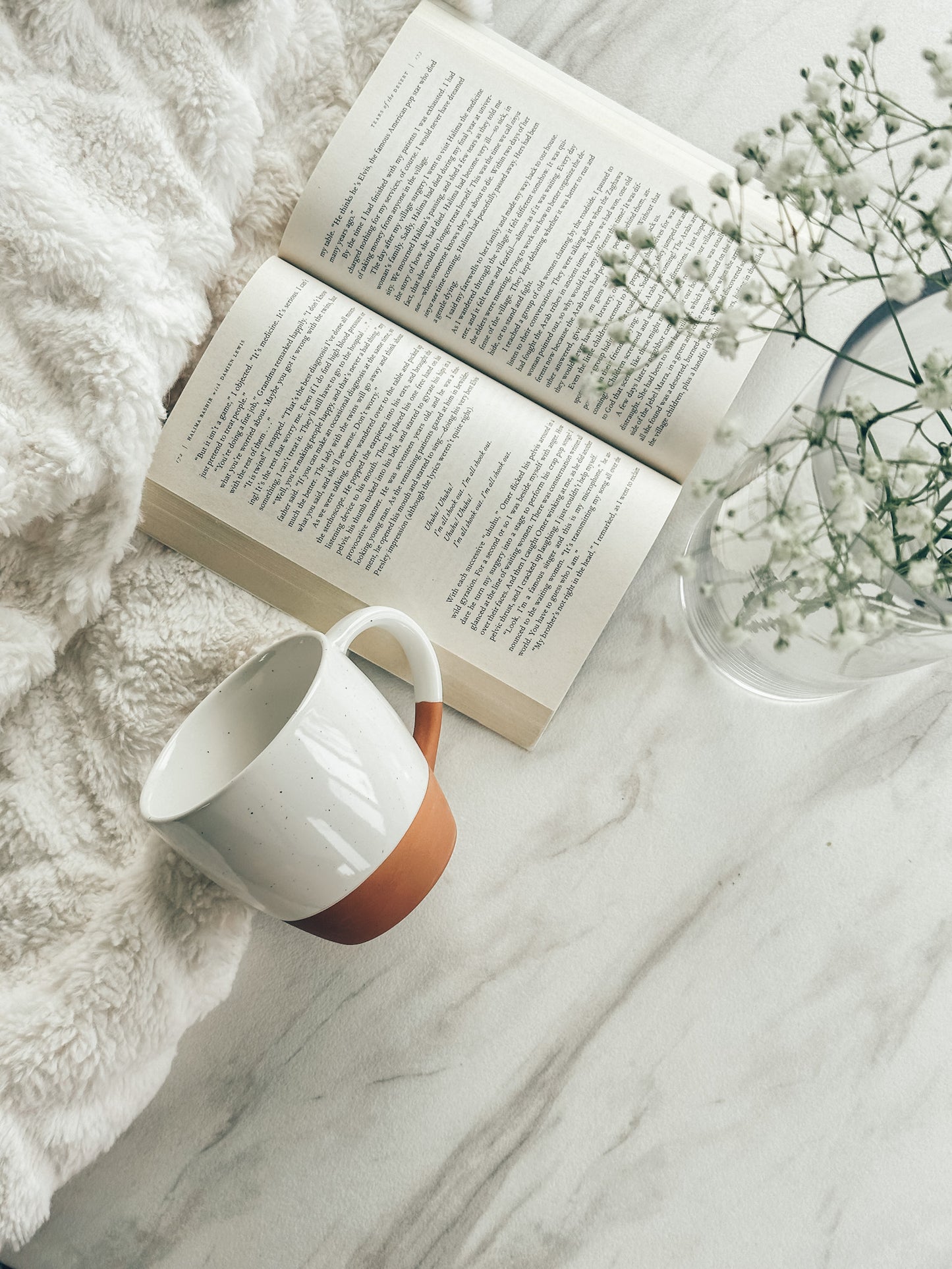 MORA CERAMICS Kitchen & Dining Latte Mug Set of 4 - 16oz - Vanilla White