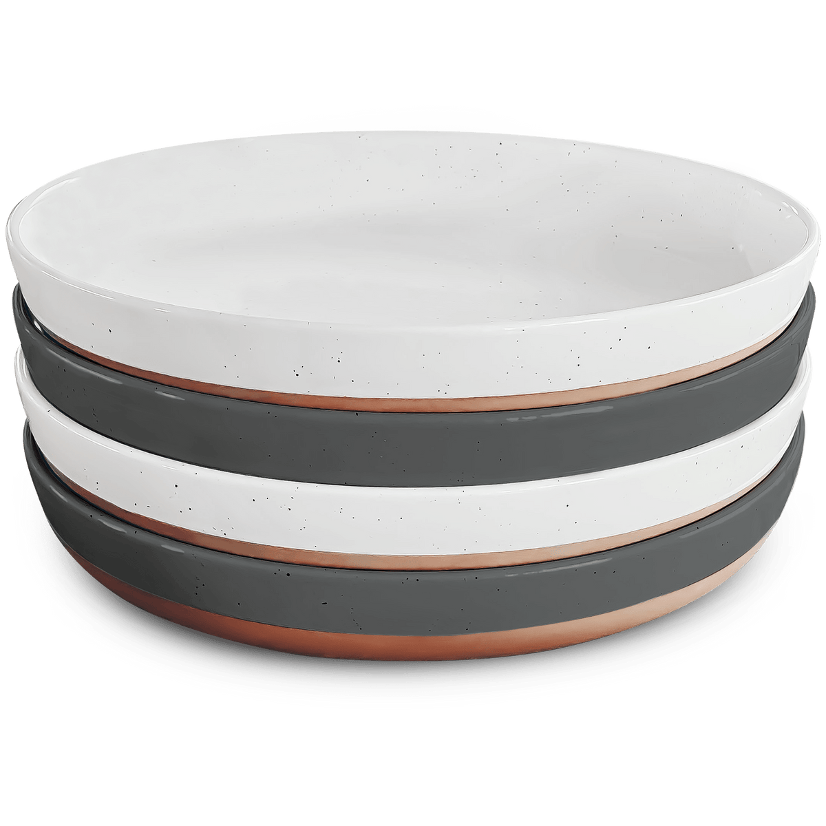 Pasta Bowls 35oz Vanilla & Charcoal MORA CERAMICS