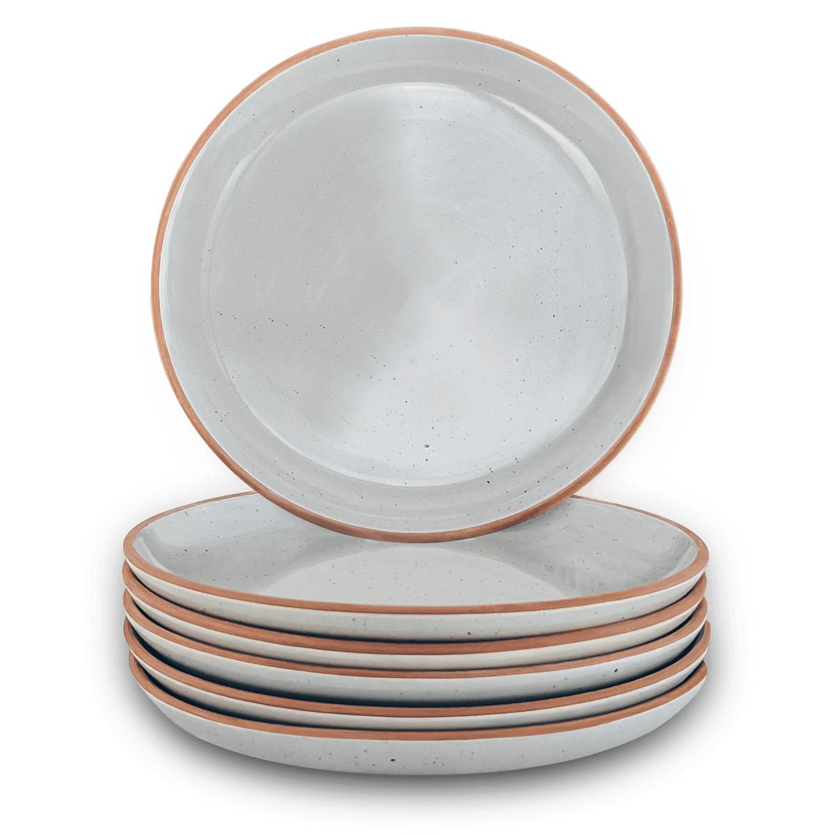 MORA CERAMICS HIT PAUSE mora ceramic plates set, 7.8 in - set of 6 - the  dessert, salad, appetizer, small dinner etc plate. microwave, oven, and dish