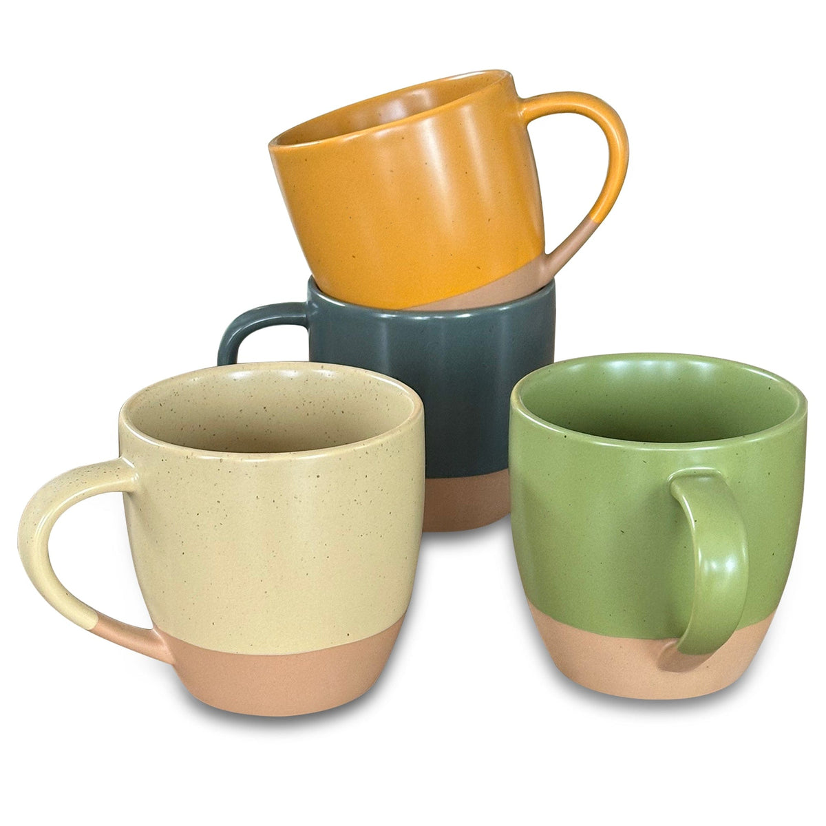 Latte Mug Set of 4 - 16oz - Vanilla White – MORA CERAMICS