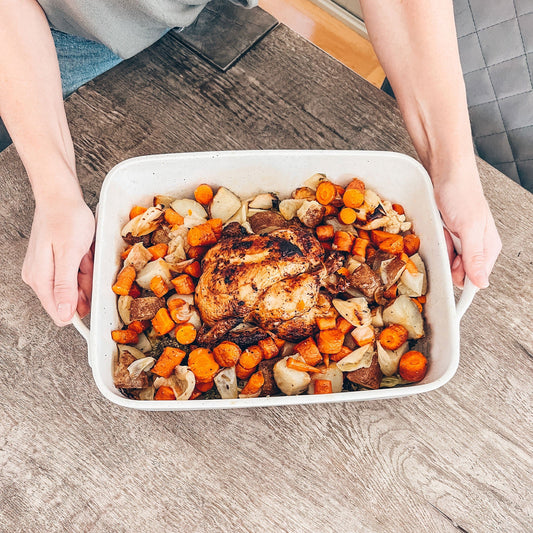 MORA CERAMICS Kitchen & Dining Lasagna Pan - 13x9 in - Vanilla White