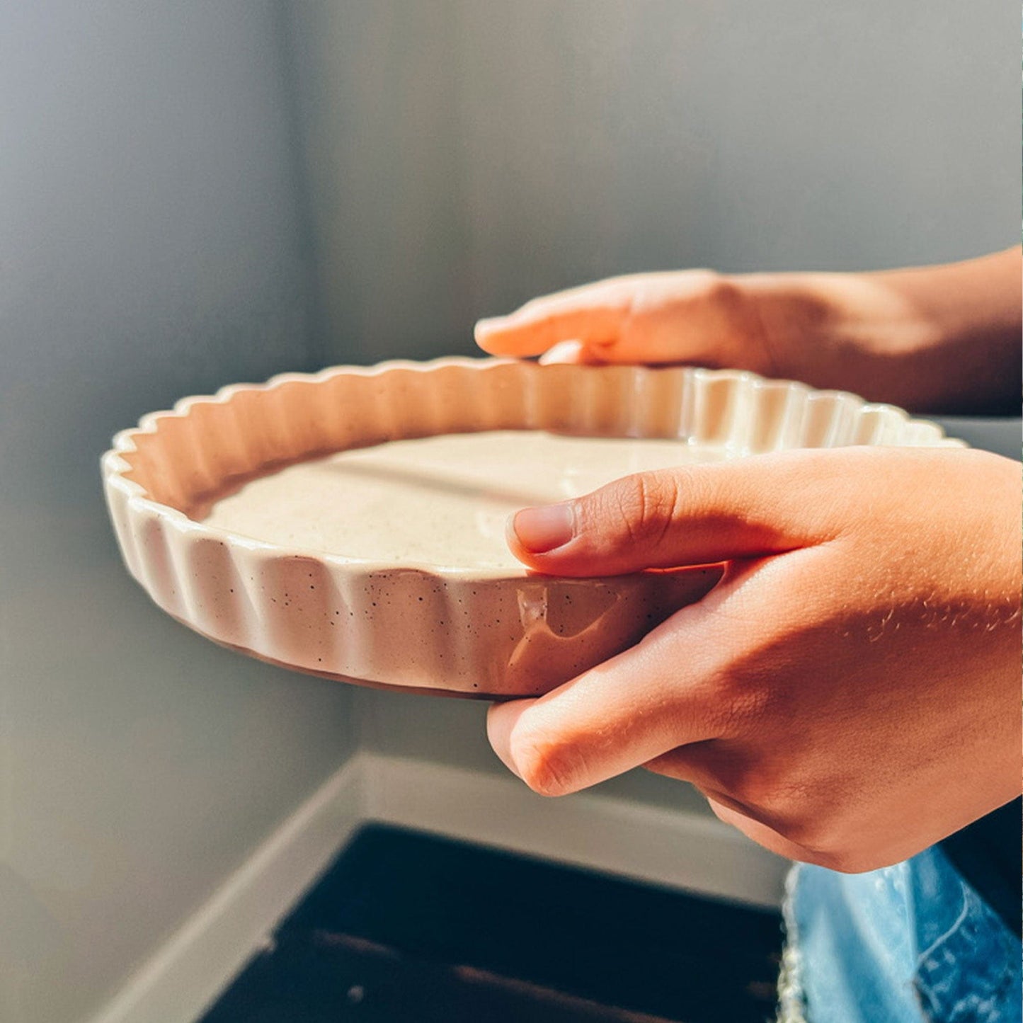 MORA CERAMICS Kitchen & Dining Tart Pan - 10in - Chai
