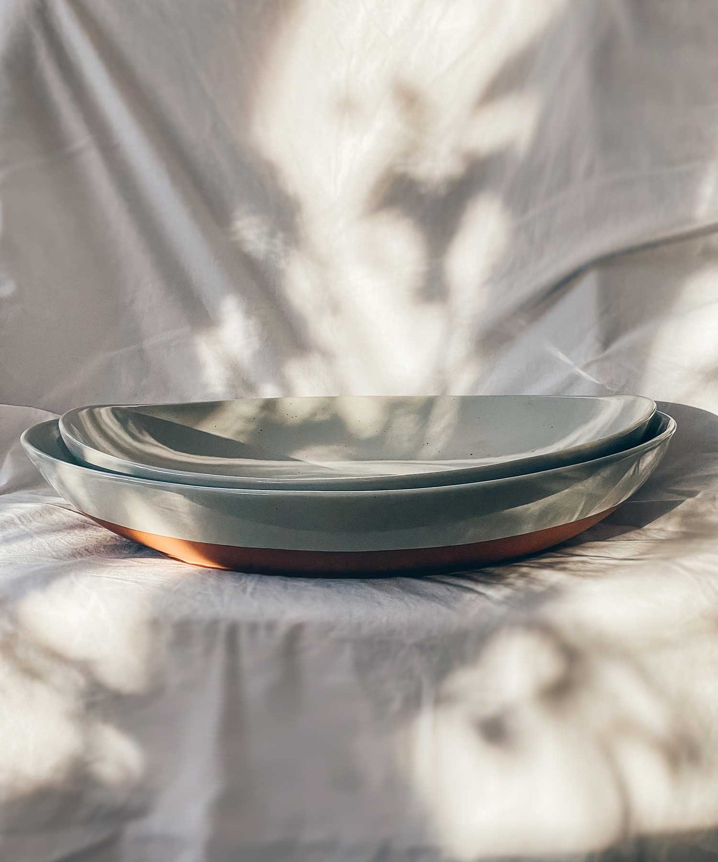 MORA CERAMICS Kitchen & Dining 2XL & 3XL Serving Dishes - 15.9 & 14.6in - Earl Grey