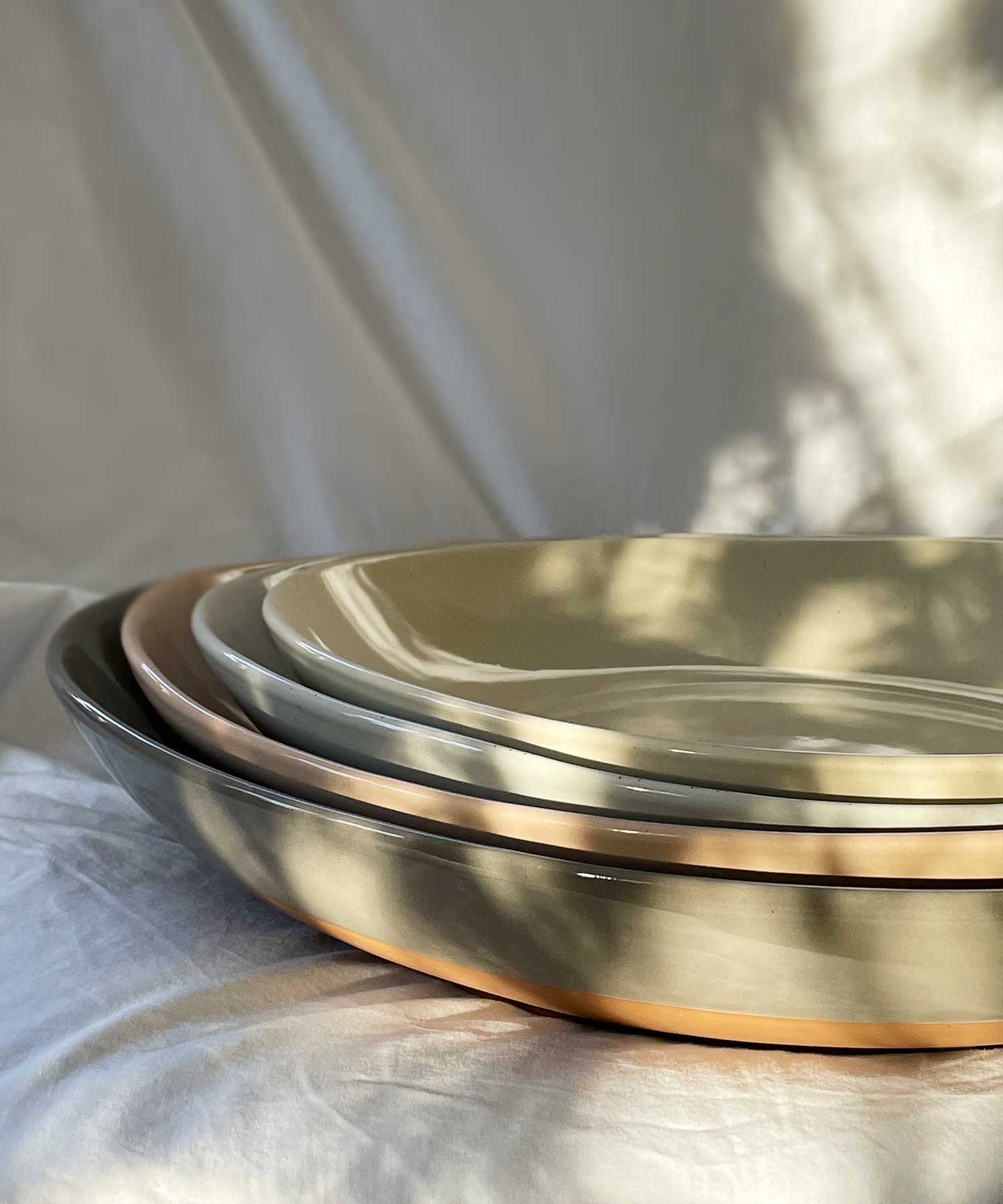 MORA CERAMICS Kitchen & Dining 2XL & 3XL Serving Dishes - 15.9 & 14.6in - Neutrals