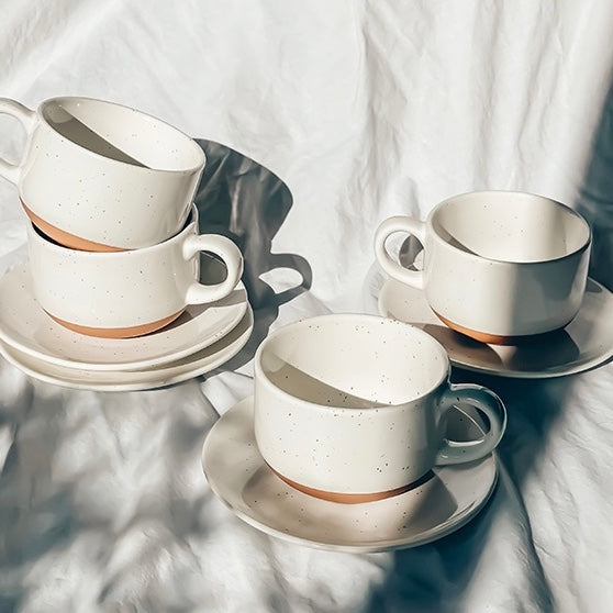 Set of 4 Cappuccino Mugs - 8oz