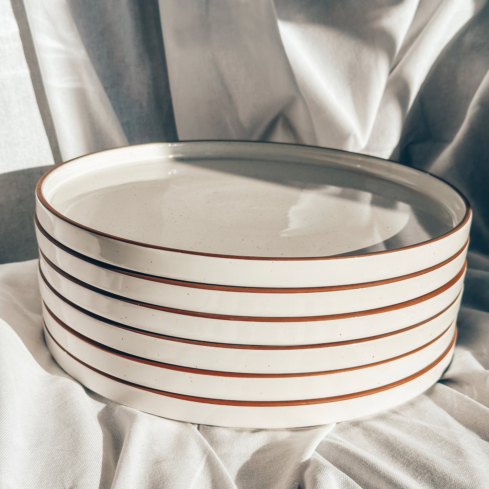 Rimmed & Flat - Set of 6 - 8.0in