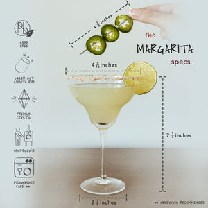 Cocktail Glasses - Set of 4 - 12oz - Margarita
