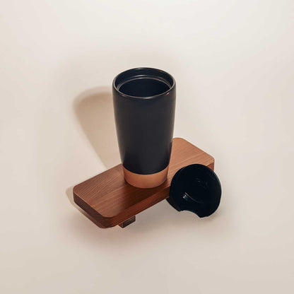 MORA CERAMICS Kitchen & Dining Double Walled Ceramic Travel Mug with Lid - Nightwaves - 14oz