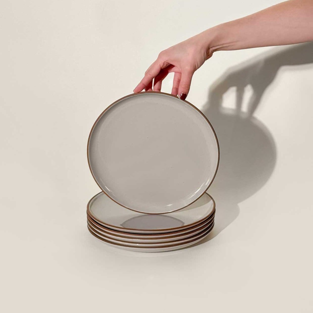 MORA CERAMICS Kitchen & Dining Dinner Plates - 10 in - Earl Grey