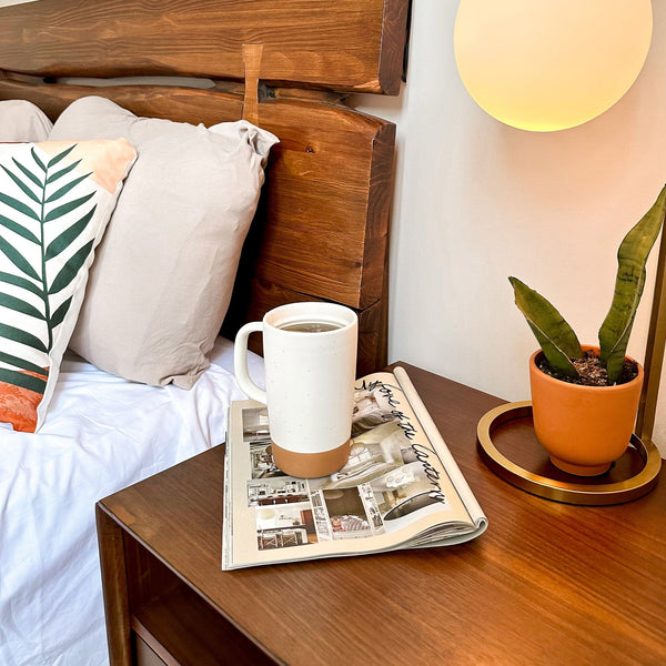 MORA CERAMICS Kitchen & Dining Large Tea Mug Infuser Set - 18oz - Cotton White