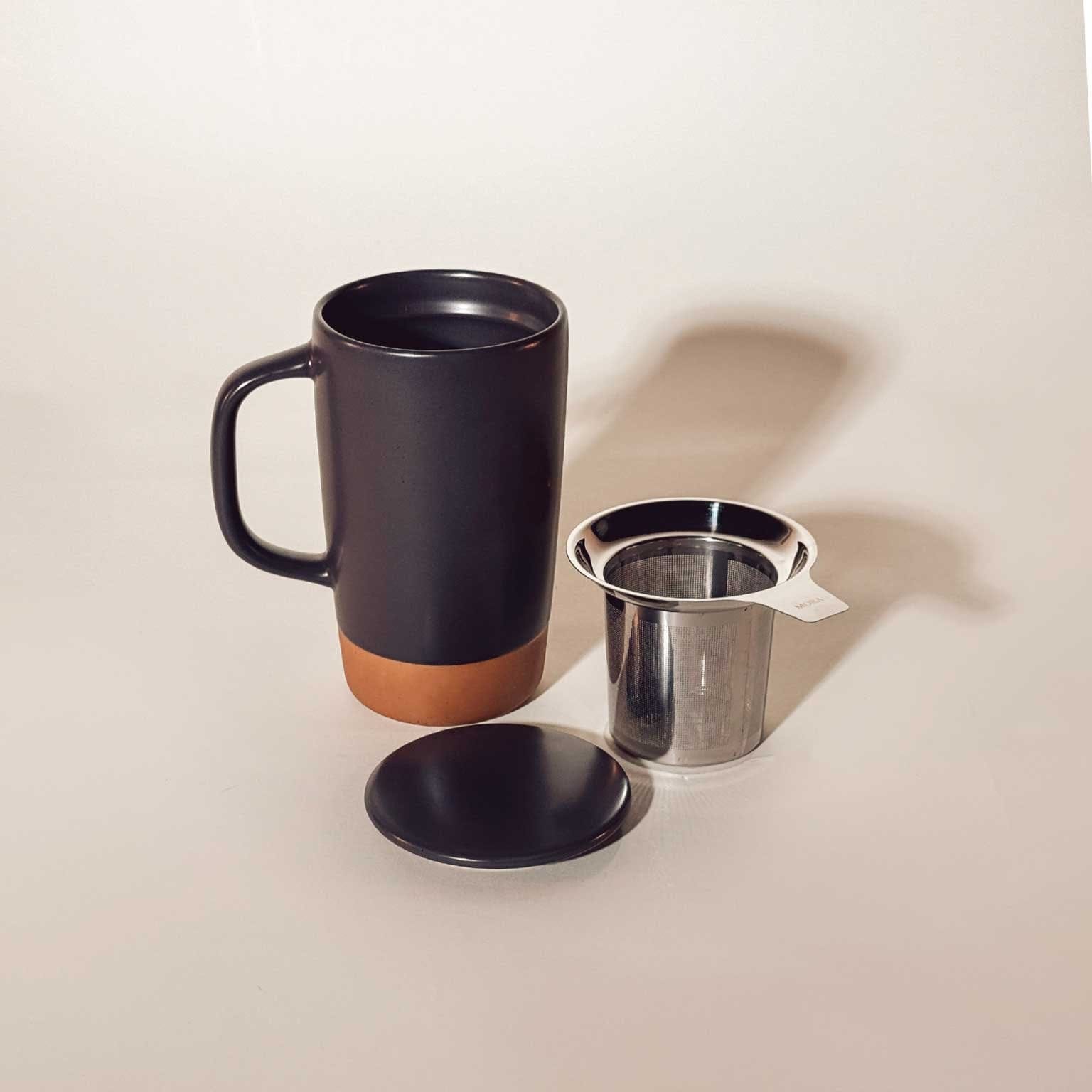 MORA CERAMICS Kitchen & Dining Large Tea Mug Infuser Set - 18oz - Nightwaves