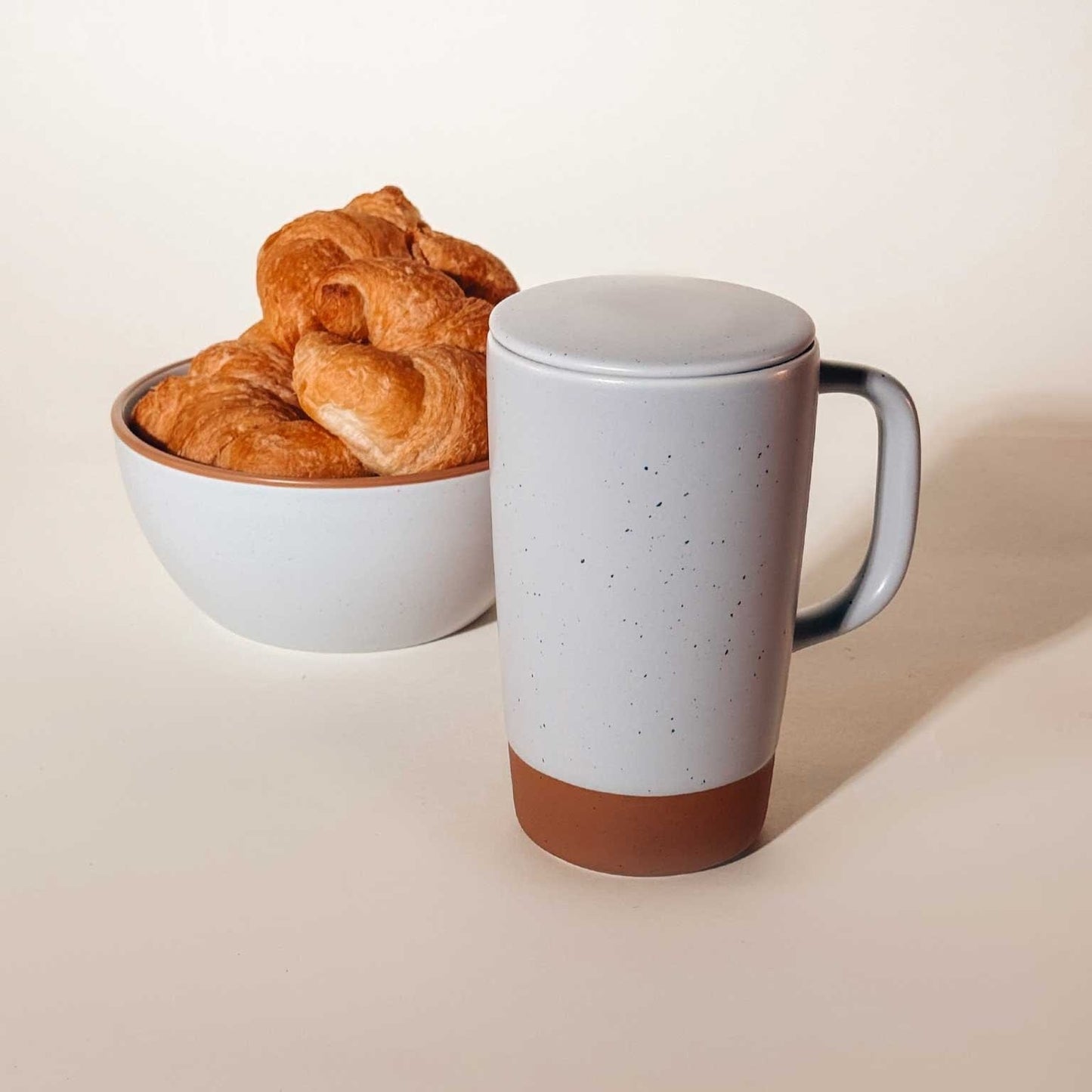 MORA CERAMICS Kitchen & Dining Large Tea Mug Infuser Set - 18oz - Sleet