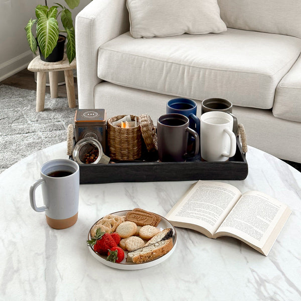 MORA CERAMICS Kitchen & Dining Large Tea Mug Infuser Set - 18oz - Sleet