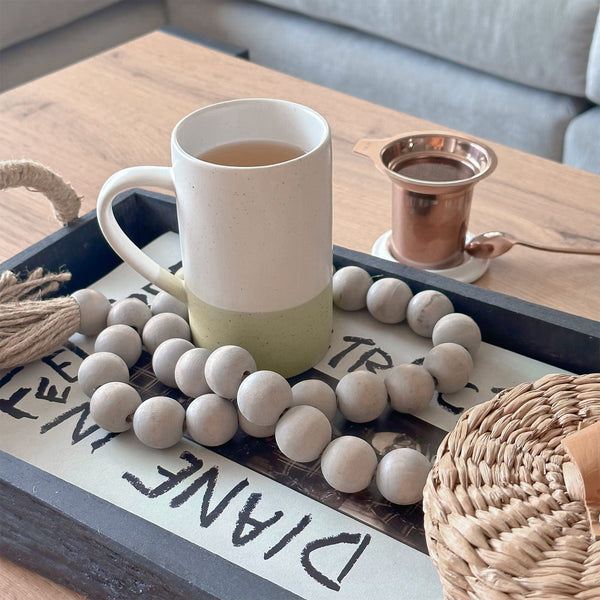 MORA CERAMICS Kitchen & Dining Small Tea Mug Infuser Set - 12 oz - Limestone