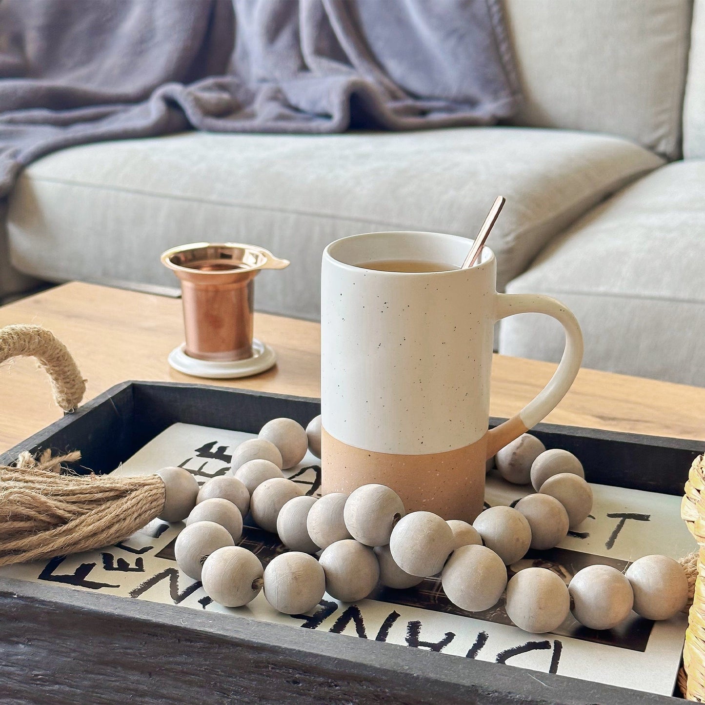 MORA CERAMICS Kitchen & Dining Small Tea Mug Infuser Set - 12 oz - Petro