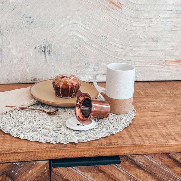 MORA CERAMICS Kitchen & Dining Small Tea Mug Infuser Set - 12 oz - Petro