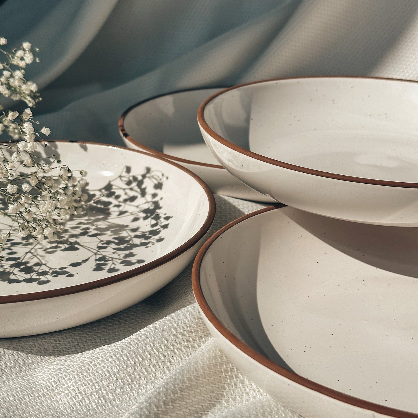 MORA CERAMICS Kitchen & Dining Pasta Bowls - 30oz - Vanilla White