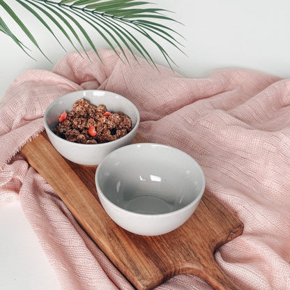 MORA CERAMICS Kitchen & Dining Small Dessert Bowls - 16oz - Earl Grey