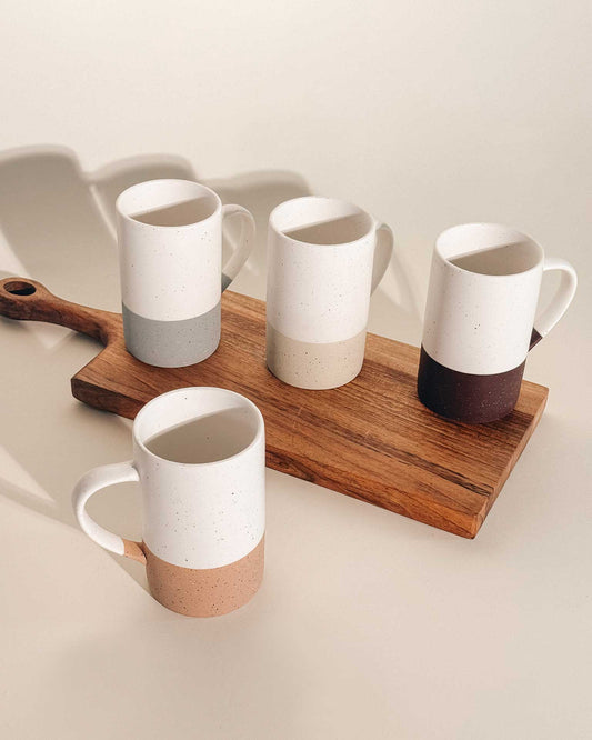 MORA CERAMICS Kitchen & Dining Coffee Mug Set of 4 - 12oz - Assorted Colors