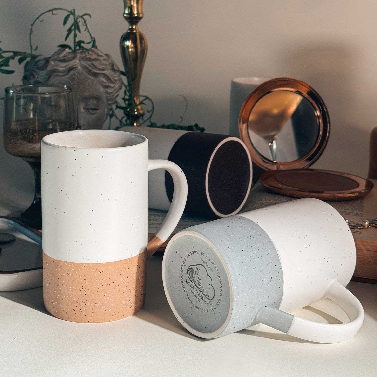 MORA CERAMICS Kitchen & Dining Coffee Mug Set of 4 - 12oz - Flint