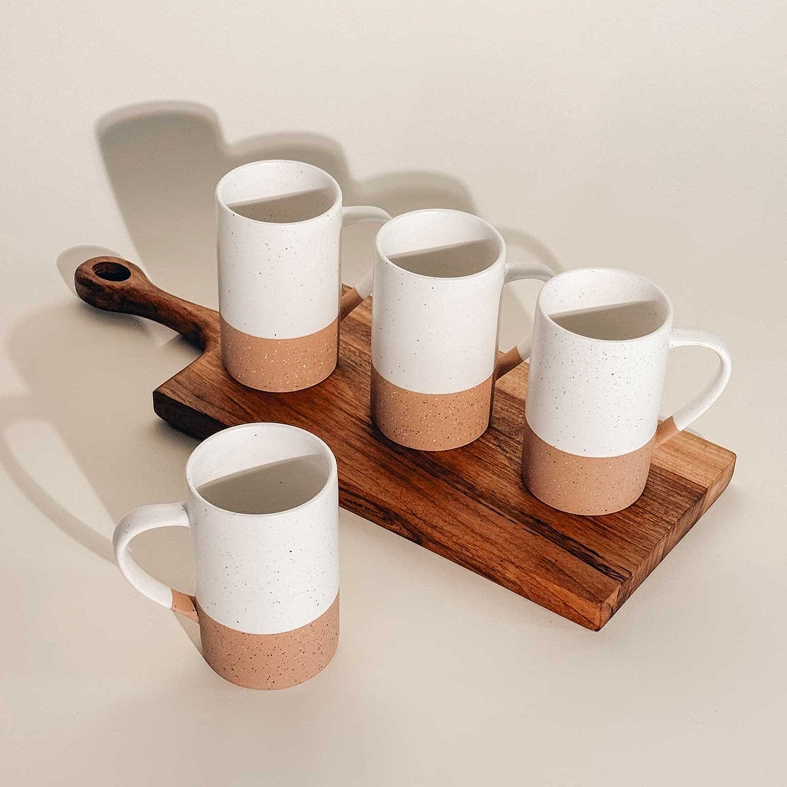 MORA CERAMICS Kitchen & Dining Coffee Mug Set of 4 - 12oz - Petro