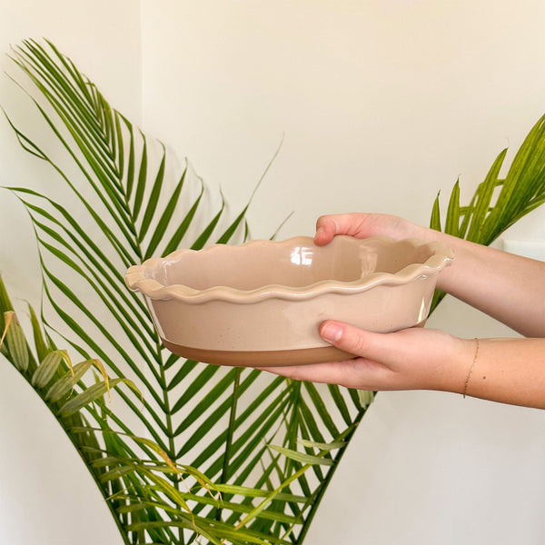 MORA CERAMICS Kitchen & Dining Deep Pie Pan - 9in - Chai