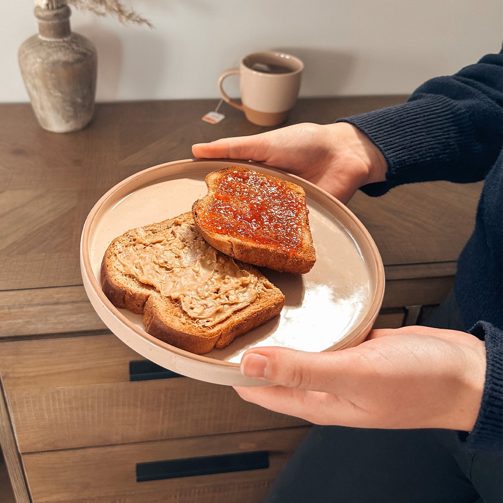 MORA CERAMICS Kitchen & Dining Salad Plates - 8 in - Chai