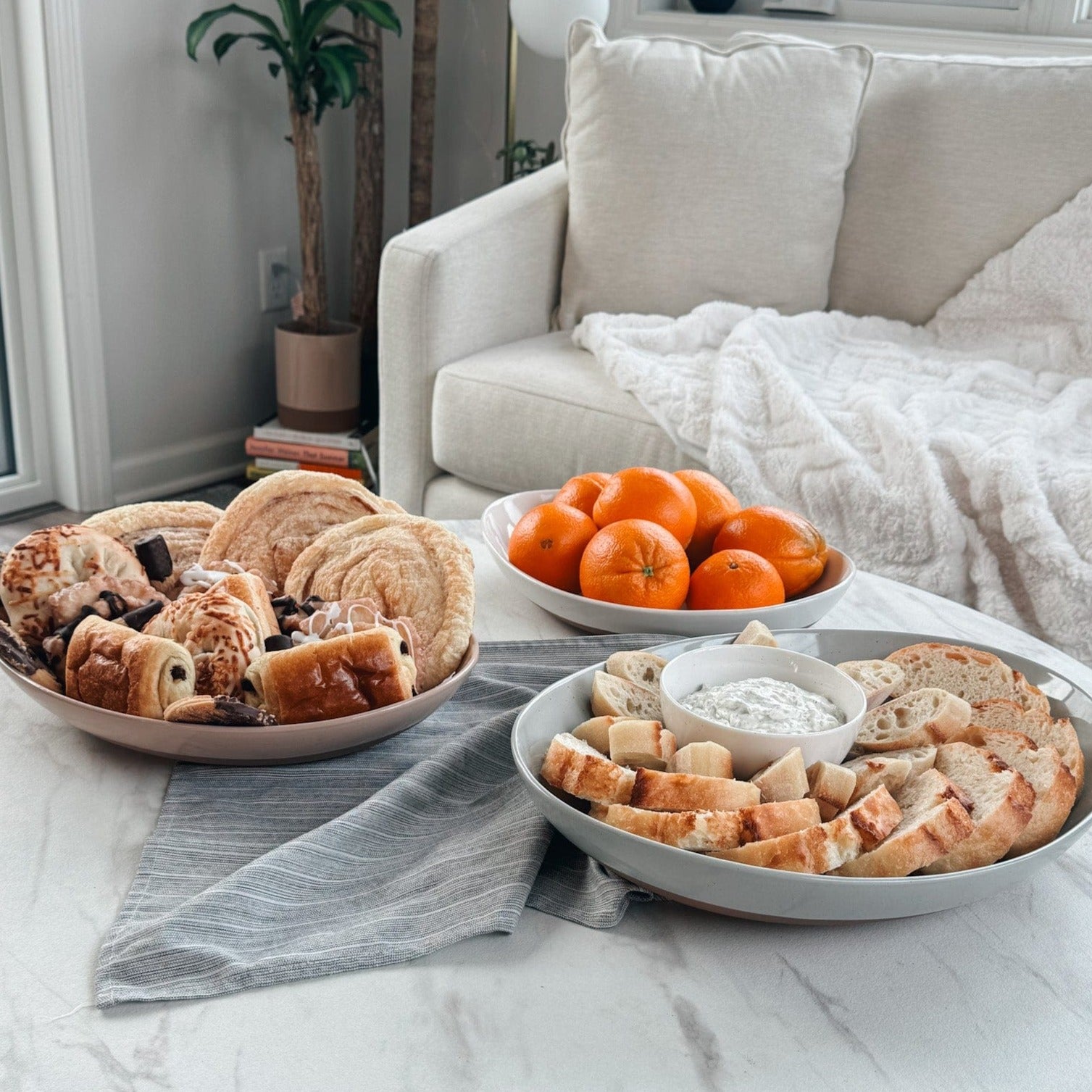 MORA CERAMICS Kitchen & Dining 2XL & 3XL Serving Dishes - 15.9 & 14.6in - Earl Grey