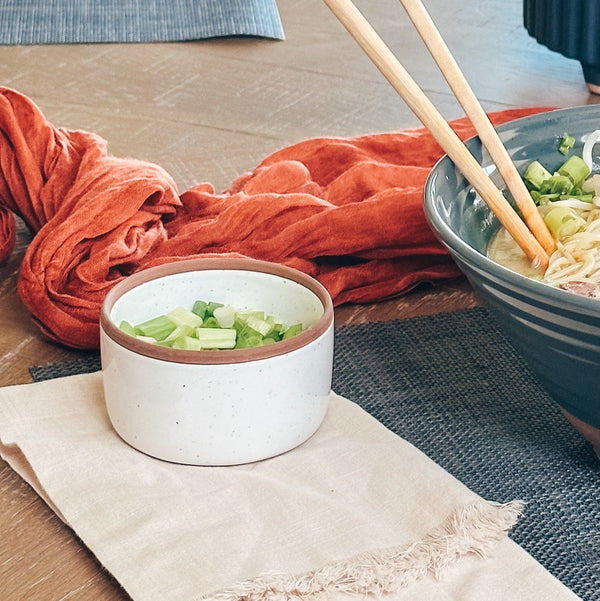 MORA CERAMICS Kitchen & Dining Ramekins Set of 6 - 6 oz - Vanilla White