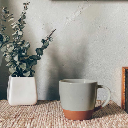 MORA CERAMICS Kitchen & Dining Latte Mug Set of 4 - 16oz - Earl Grey