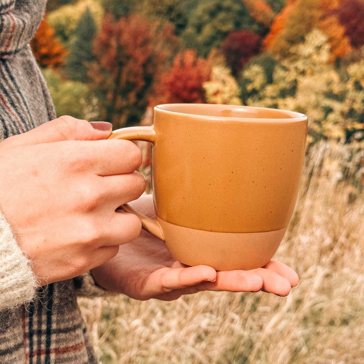 MORA CERAMICS Kitchen & Dining Latte Mug Set of 4 - 16oz - Marina Artisan