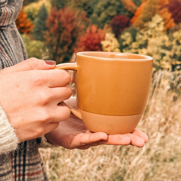 MORA CERAMICS Kitchen & Dining Latte Mug Set of 4 - 16oz - Marina Artisan