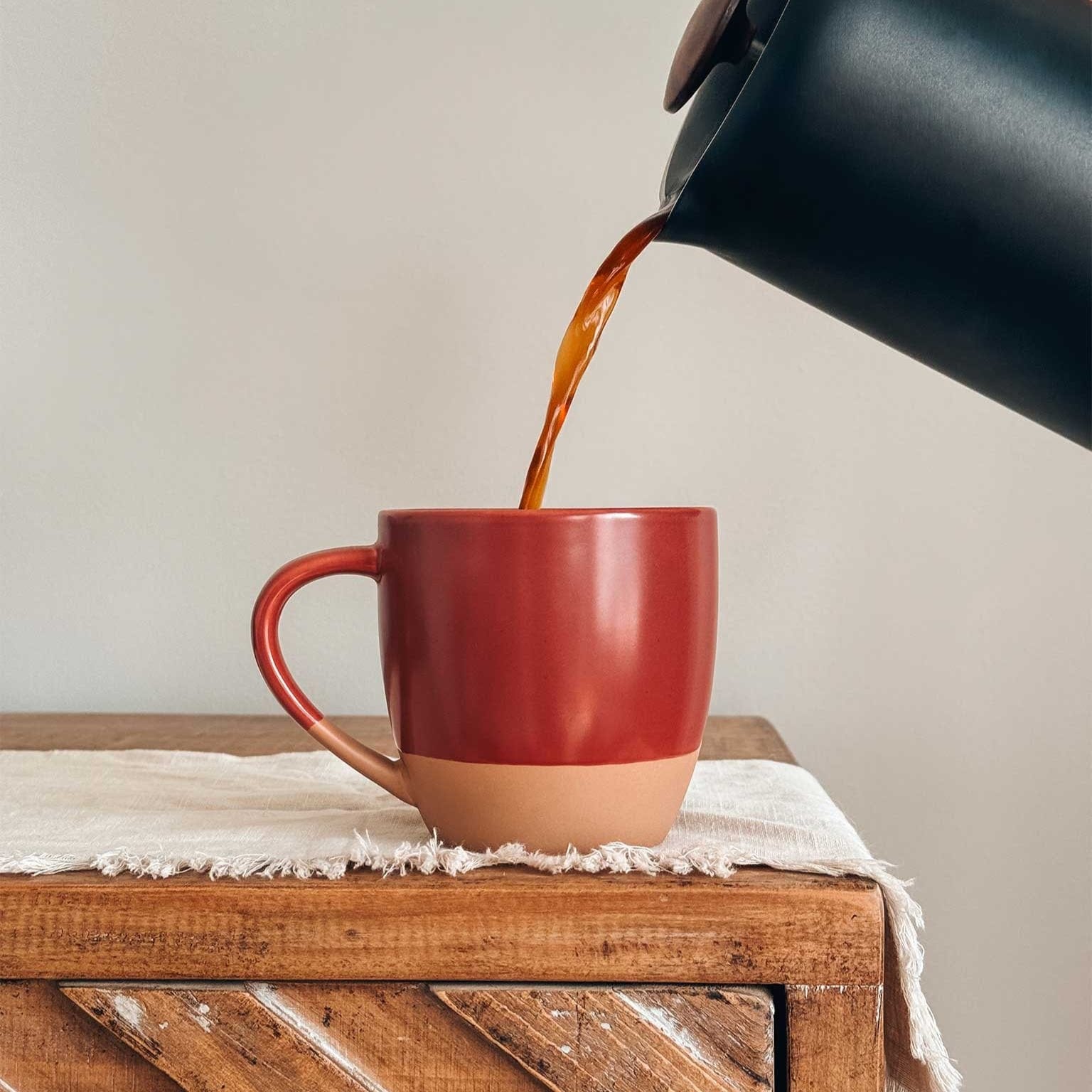 MORA CERAMICS Kitchen & Dining Latte Mug Set of 4 - 16oz - Marina Artisan