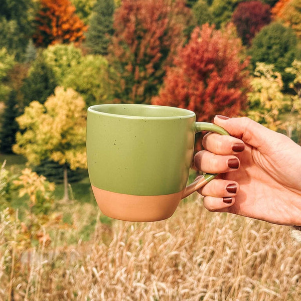 MORA CERAMICS Kitchen & Dining Latte Mug Set of 4 - 16oz - Safari Artisan