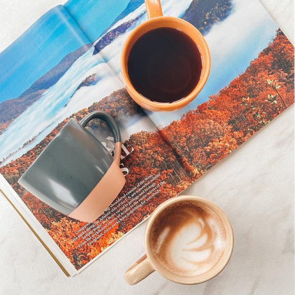 MORA CERAMICS Kitchen & Dining Latte Mug Set of 4 - 16oz - Safari Artisan