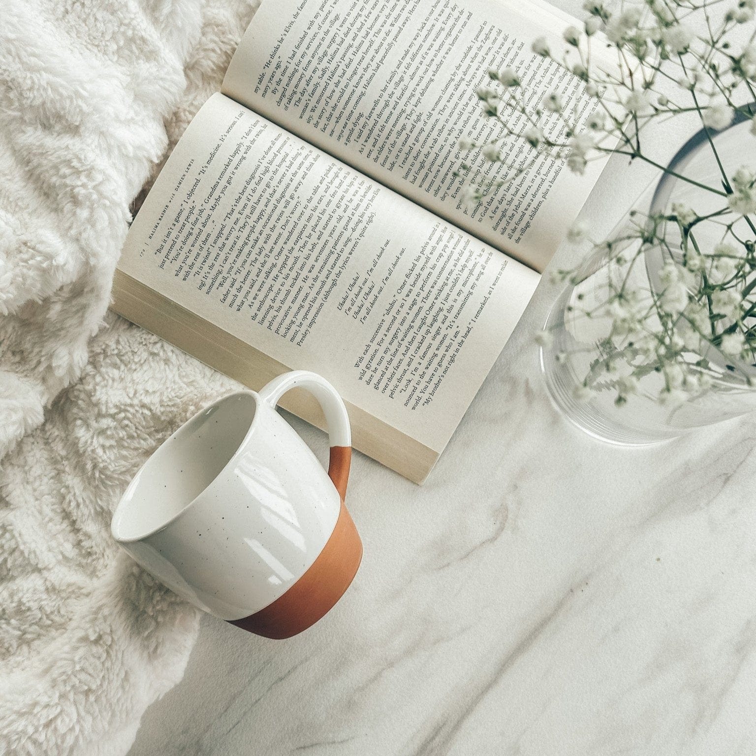 MORA CERAMICS Kitchen & Dining Latte Mug Set of 4 - 16oz - Vanilla White