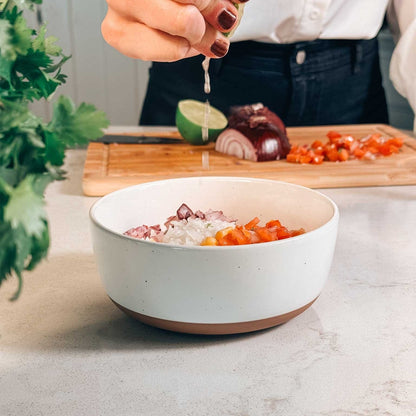 MORA CERAMICS Kitchen & Dining Cereal Bowls - 25oz - Vanilla White