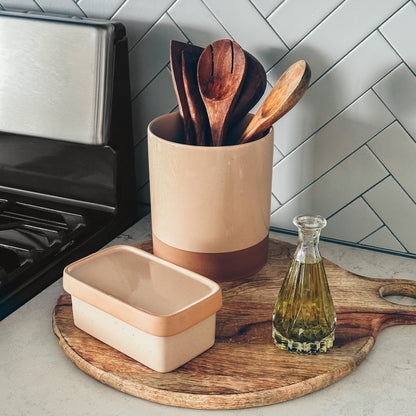 MORA CERAMICS Kitchen & Dining Butter Dish - Chai