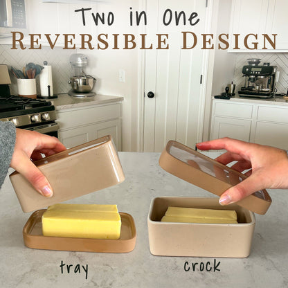 MORA CERAMICS Kitchen & Dining Butter Dish - Chai