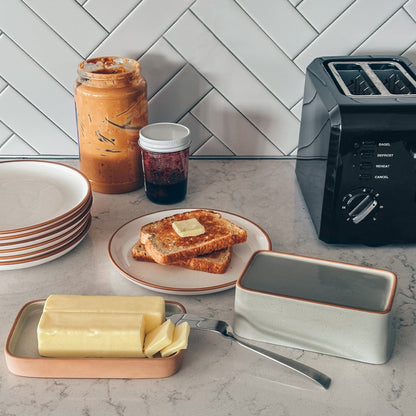 MORA CERAMICS Kitchen & Dining Butter Dish - Earl Grey