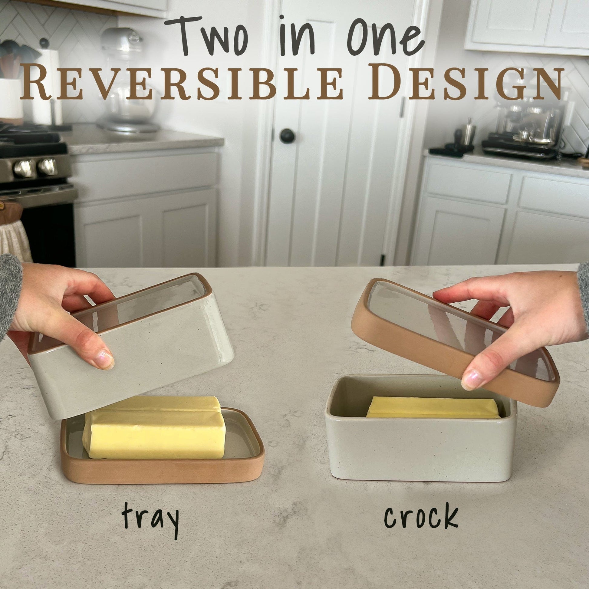 MORA CERAMICS Kitchen & Dining Butter Dish - Earl Grey