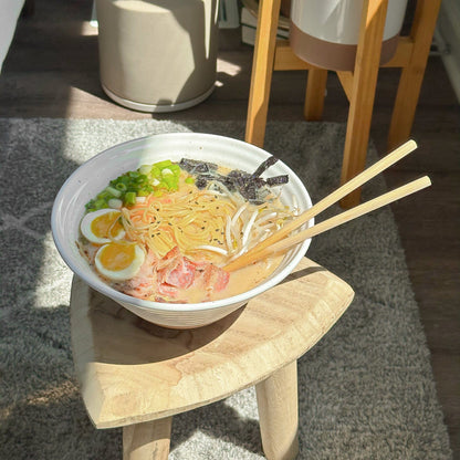 MORA CERAMICS Kitchen & Dining Ramen Bowls - 45oz - Set of 2 - Vanilla White