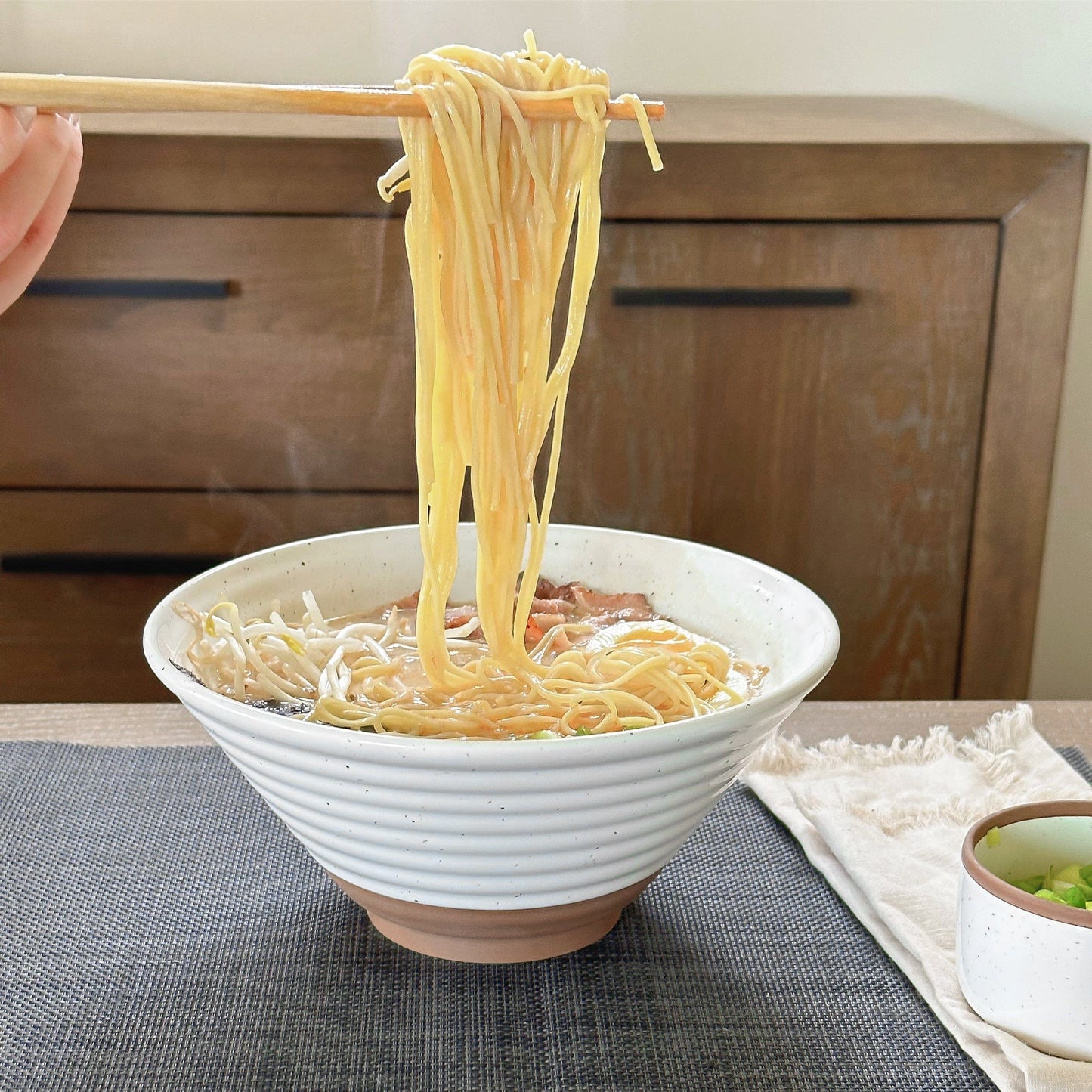 MORA CERAMICS Kitchen & Dining Ramen Bowls - 45oz - Set of 2 - Vanilla White