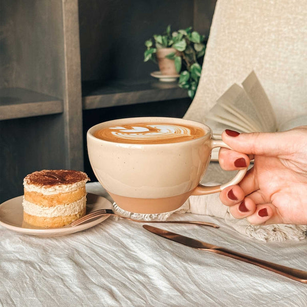 MORA CERAMICS Kitchen & Dining Latte Art Mug - 10.5oz - Chai Latte