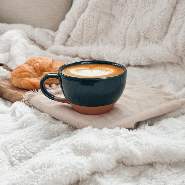 MORA CERAMICS Kitchen & Dining Latte Art Mug - 10.5oz - Charcoal