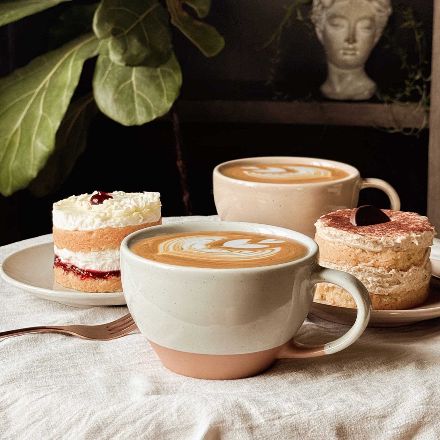 MORA CERAMICS Kitchen & Dining Latte Art Mug - 10.5oz - Earl Grey