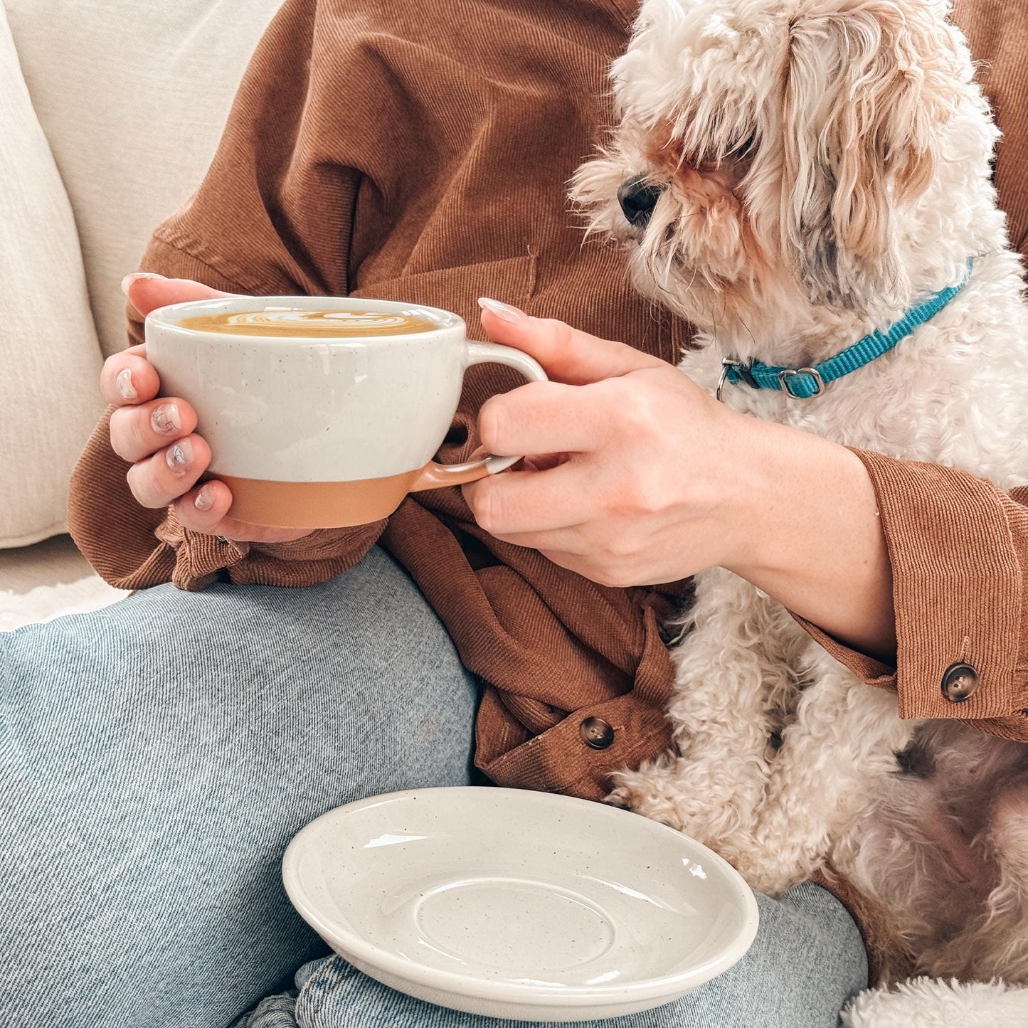 MORA CERAMICS Kitchen & Dining Latte Art Mug - 10.5oz - Earl Grey