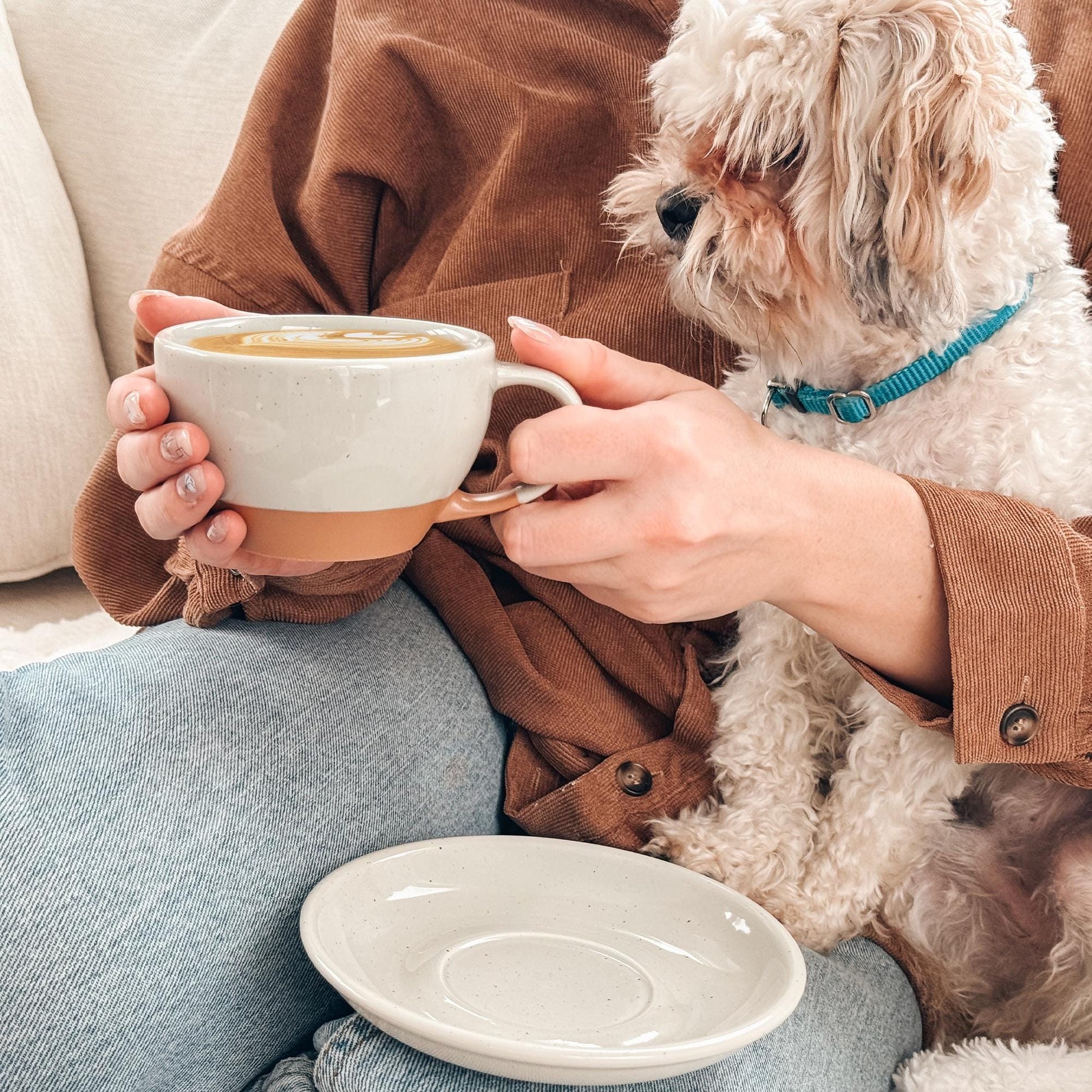 MORA CERAMICS Kitchen & Dining Latte Art Mug - 10.5oz - Earl Grey